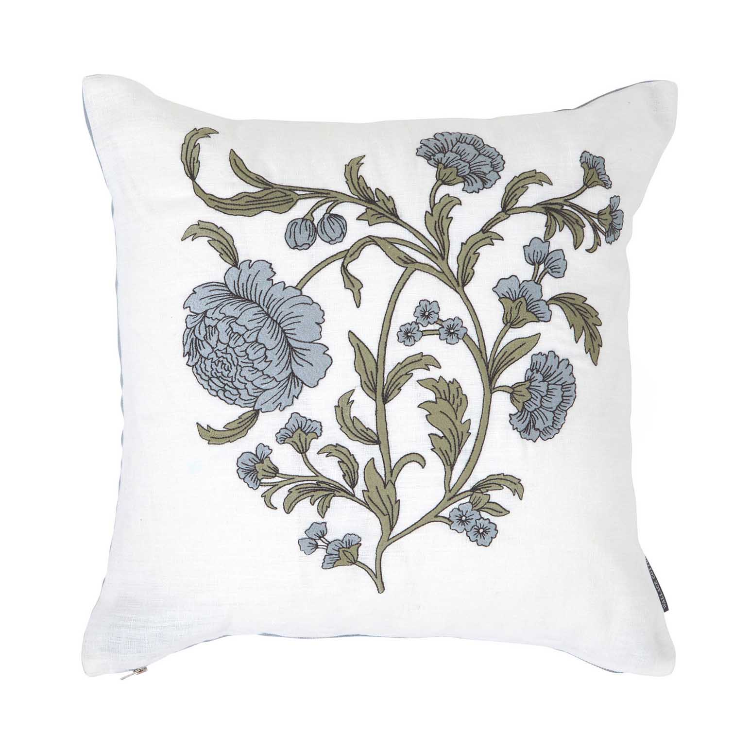 Wallace Cotton Arabella Embroidered Square Cushion Cover